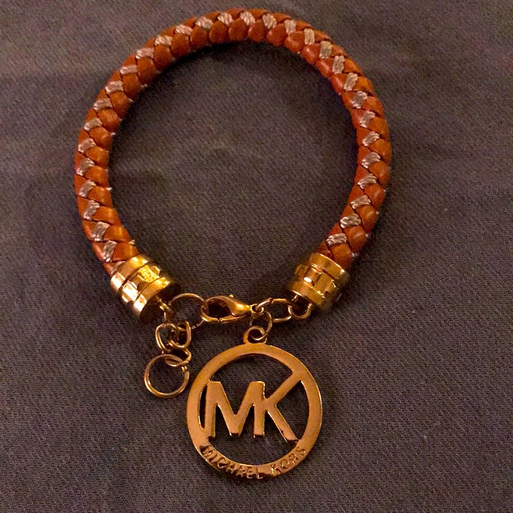 EUC Michael Kors Woven Bracelet with Charm & Extender - Picture 1 of 4
